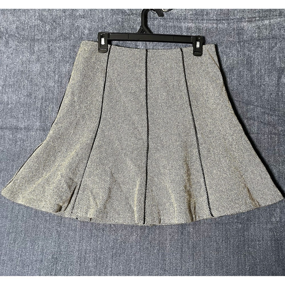 Lauren Ralph Lauren Womens 4 Black White Tweed Herringbone Skirt Lined READ